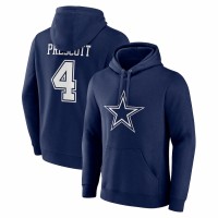 Dallas Cowboys Men's Dak Prescott Fanatics Branded Navy Player Icon Name & Number Pullover Hoodie