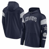 Dallas Cowboys Men's Nike Navy Sideline Athletic Arch Jersey Performance Pullover Hoodie
