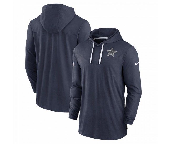 Dallas Cowboys Men's Nike Navy Sideline Pop Performance Pullover Long Sleeve Hoodie T-Shirt