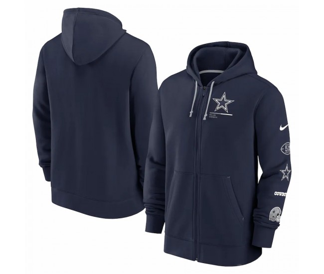 Dallas Cowboys Men's Nike Navy Surrey Full-Zip Hoodie
