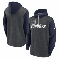 Dallas Cowboys Men's Nike Heathered Charcoal/Navy Surrey Legacy Pullover Hoodie