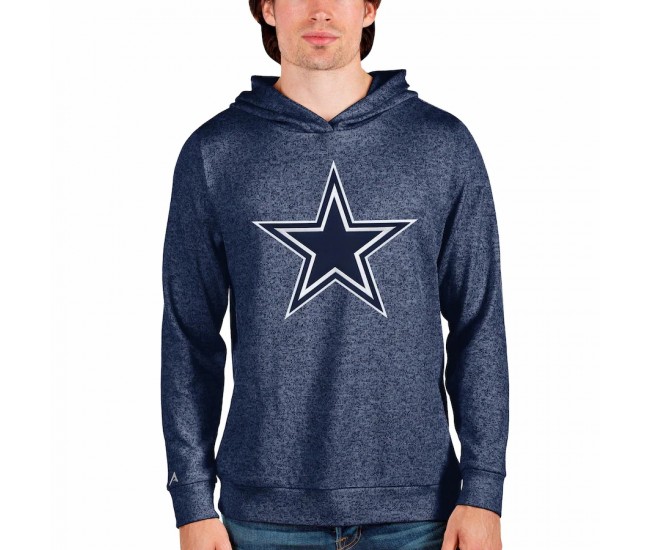Dallas Cowboys Men's Antigua Heathered Navy Absolute Logo Pullover Hoodie