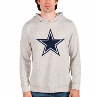Dallas Cowboys Men's Antigua Oatmeal Absolute Logo Pullover Hoodie
