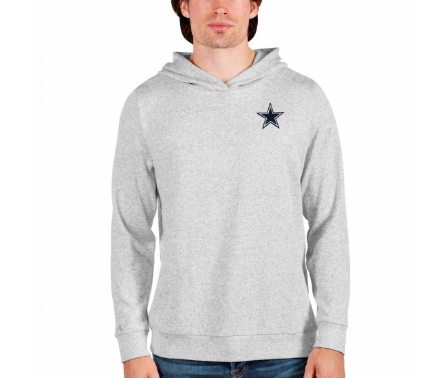 Dallas Cowboys Men's Antigua Heathered Gray Absolute Pullover Hoodie