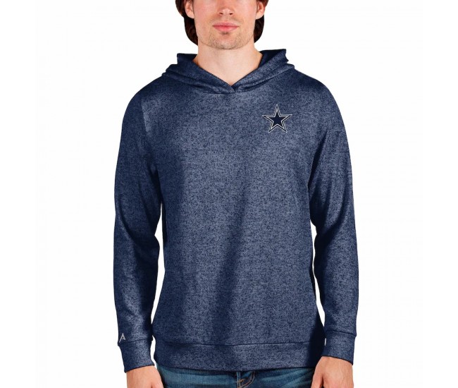 Dallas Cowboys Men's Antigua Heathered Navy Absolute Pullover Hoodie