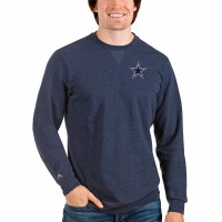 Dallas Cowboys Men's Antigua Heathered Navy Reward Crew Neck Pullover Sweatshirt