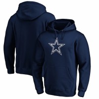 Dallas Cowboys Men's Fanatics Branded Navy Primary Logo Fitted Pullover Hoodie