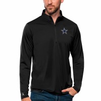 Dallas Cowboys Men's Antigua Black Tribute Quarter-Zip Pullover Top