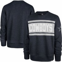 Dallas Cowboys Men's '47 Heathered Blue Bypass Tribeca Pullover Sweatshirt
