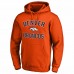 Denver Broncos Men's Fanatics Branded Orange Victory Arch Team Fitted Pullover Hoodie