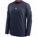 Denver Broncos Men's Nike Navy Sideline Team Performance Pullover Sweatshirt
