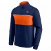 Denver Broncos Men's Fanatics Branded Navy/Orange Block Party Quarter-Zip Jacket