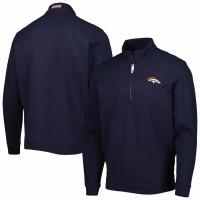 Denver Broncos Men's Vineyard Vines Navy Shep Shirt Team Quarter-Zip Jacket