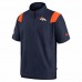 Denver Broncos Men's Nike Navy Sideline Coaches Chevron Lockup Pullover Top