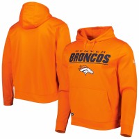 Denver Broncos Men's New Era Orange Combine Authentic Stated Logo Pullover Hoodie