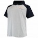 Denver Broncos Men's Heathered Gray/Navy Big & Tall Raglan Short Sleeve Pullover Hoodie