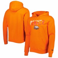 Denver Broncos Men's New Era Orange Ink Dye Pullover Hoodie