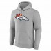 Denver Broncos Men's Fanatics Branded Heathered Gray Team Authentic Custom Pullover Hoodie