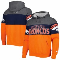 Denver Broncos Men's Starter Heather Gray/Orange Extreme Pullover Hoodie