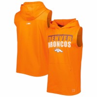 enver Broncos Men's MSX by Michael Strahan Orange Relay Sleeveless Pullover Hoodie