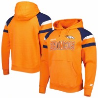 Denver Broncos Men's Starter Orange Draft Fleece Raglan Pullover Hoodie