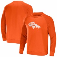 Denver Broncos Men's NFL x Darius Rucker Collection by Fanatics Orange Raglan Fleece Pullover Sweatshirt