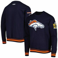Denver Broncos Men's Pro Standard Navy Mash Up Pullover Sweatshirt