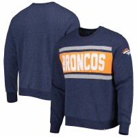 Denver Broncos Men's '47 Heather Navy Bypass Tribeca Pullover Sweatshirt
