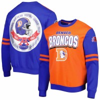 Denver Broncos Men's Mitchell & Ness Orange All Over 2.0 Pullover Sweatshirt