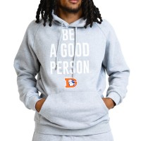 Denver Broncos Men's Be A Good Person Heather Gray Pullover Hoodie