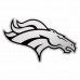 Denver Broncos Men's Antigua Charcoal Metallic Logo Victory Full-Zip Hoodie