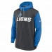 Detroit Lions Men's Nike Heathered Charcoal/Blue Surrey Legacy Pullover Hoodie