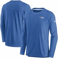 Detroit Lions Men's Nike Blue Sideline Lockup Performance Long Sleeve T-Shirt