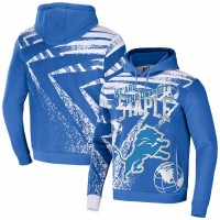 Detroit Lions Men's NFL x Staple Blue All Over Print Pullover Hoodie
