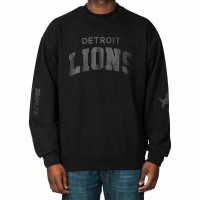 Detroit Lions Men's SMPLFD Black Stretch Block Tonal Pullover Sweatshirt