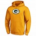 Green Bay Packers Men's Fanatics Branded Gold Primary Logo Fitted Pullover Hoodie