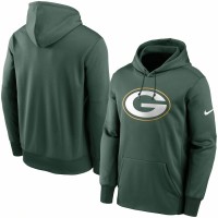 Green Bay Packers Men's Nike Green Fan Gear Primary Logo Therma Performance Pullover Hoodie