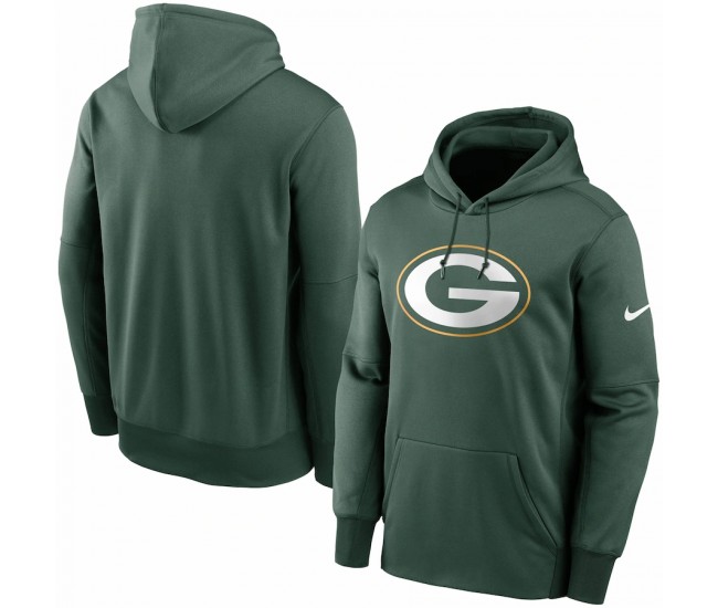 Green Bay Packers Men's Nike Green Fan Gear Primary Logo Therma Performance Pullover Hoodie