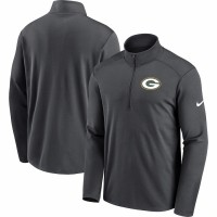 Green Bay Packers Men's Nike Charcoal Pacer Performance Quarter-Zip Jacket