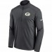 Green Bay Packers Men's Nike Charcoal Pacer Performance Quarter-Zip Jacket