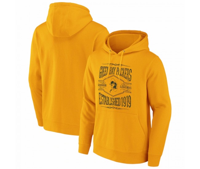 Green Bay Packers Men's NFL x Darius Rucker Collection by Fanatics Gold 2-Hit Pullover Hoodie