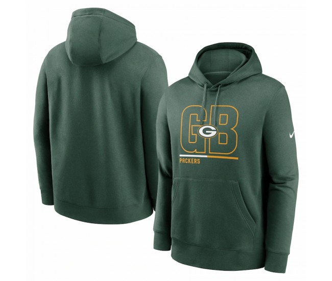 Green Bay Packers Men's Nike Green City Code Club Fleece Pullover Hoodie