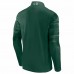 Green Bay Packers Men's Fanatics Branded Green/Gold Ringer Quarter-Zip Jacket