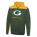 Green Bay Packers Men's New Era Green Combine Authentic Hard Hitter Pullover Hoodie