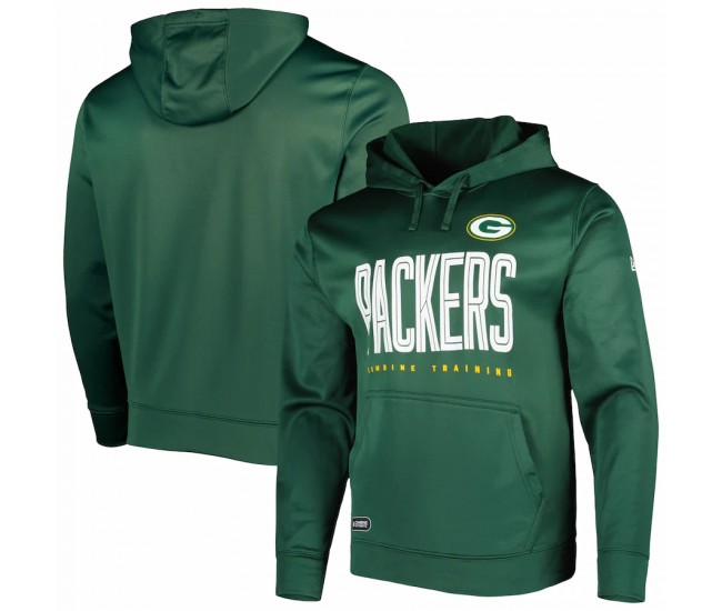 Green Bay Packers Men's New Era Green Combine Authentic Huddle Up Pullover Hoodie