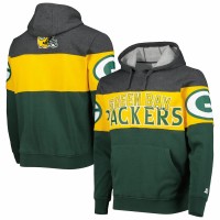 Green Bay Packers Men's Starter Green/Heather Charcoal Extreme Pullover Hoodie