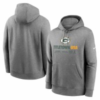 Green Bay Packers Men's Nike Heathered Gray Local Pullover Hoodie