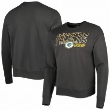 Green Bay Packers Men's '47 Charcoal Locked In Headline Pullover Sweatshirt