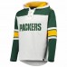 Green Bay Packers Men's '47 Heather Gray Gridiron Lace-Up Pullover Hoodie