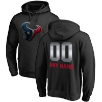 Houston Texans Men's NFL Pro Line by Fanatics Branded Black Personalized Midnight Mascot Pullover Hoodie